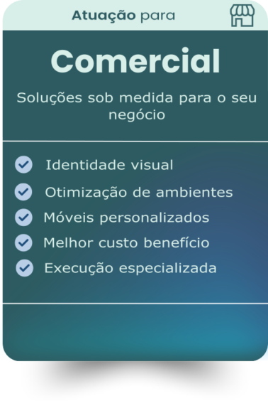 Móveis sob medida para ambientes comerciais desenvolvidos pela EasyMob.