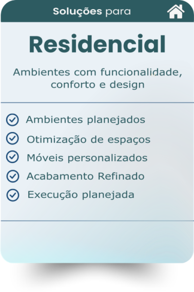 Móveis sob medida para ambientes residenciais desenvolvidos pela EasyMob.